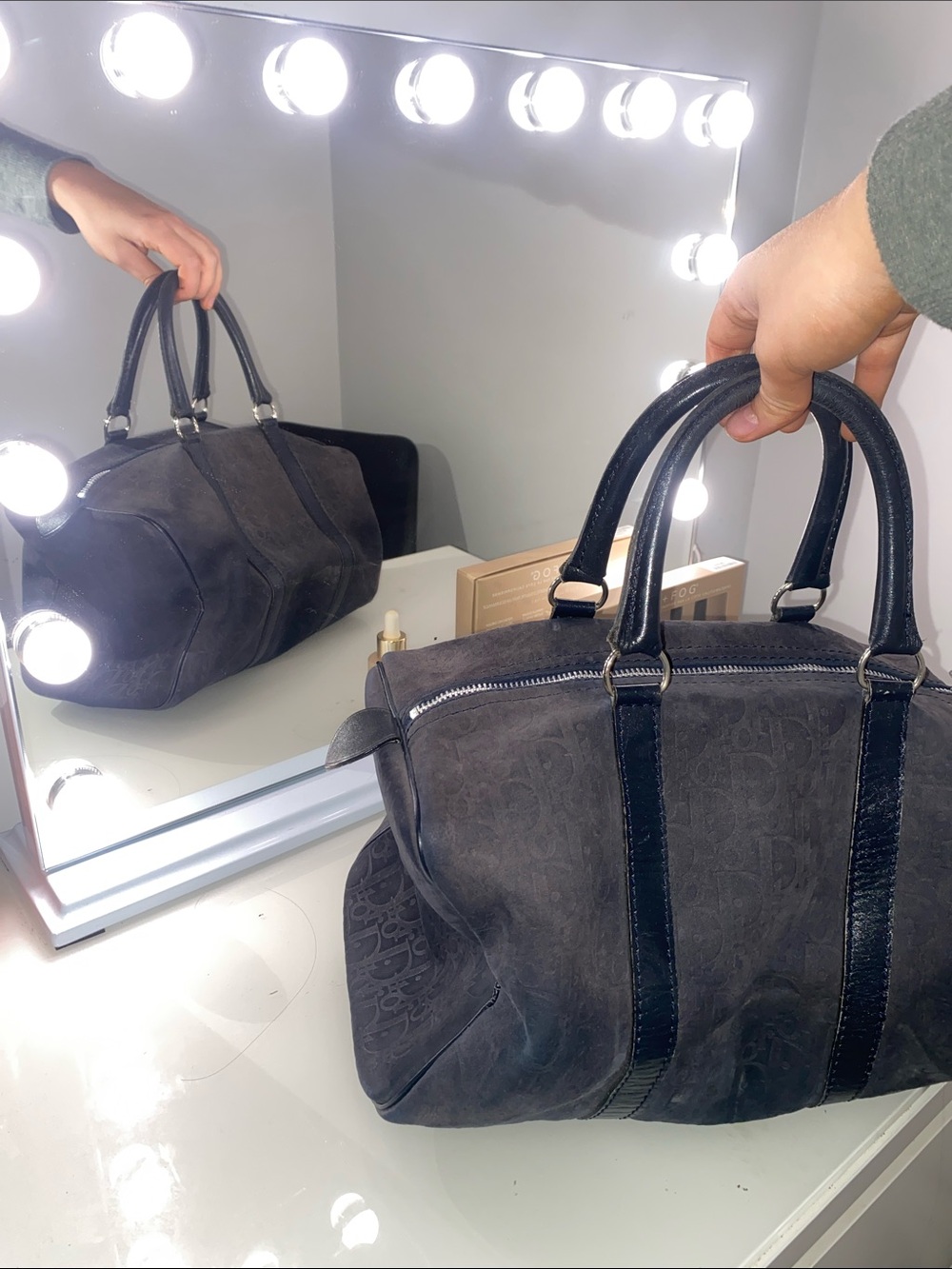 Dior Black Monogram Canvas Duffel Bag